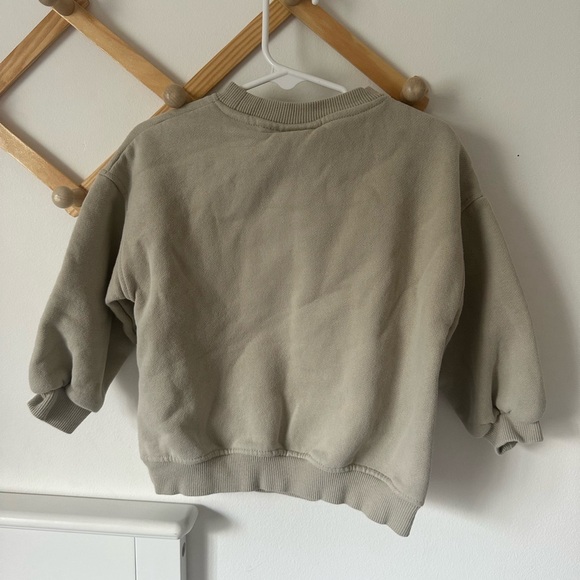 Zara Kids USA Sweatshirt | Olive Green Varsity Letters | Size 3T and 4T - Picture 5 of 7